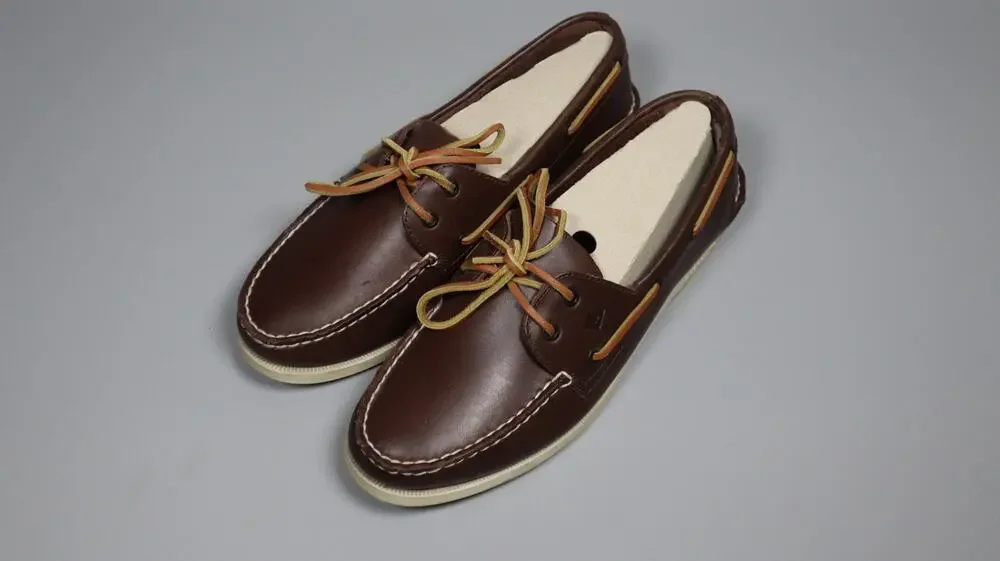 Sperry Men's Authentic Original 2-Eye Leather Boat Shoes Dark Brown Size 10.5